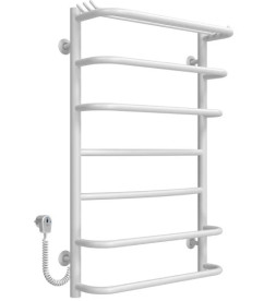 Электрический полотенцесушитель Deffi Юность П7 400х800 левое подключение белый C.YU.80.40.7.E.W.L.5