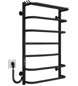 Електрична сушарка для рушників Deffi Юність П7 400х800 ліве підключення JD03 чорний C.YU.80.40.7.E.B.L.1