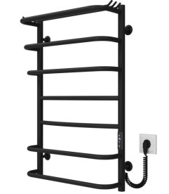 Електрична сушарка для рушників Deffi П7 Юність 400х800 праве підключення JD03 чорний C.YU.80.40.7.E.B.R.1