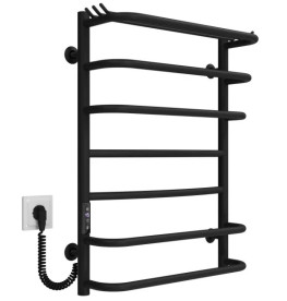Электрический полотенцесушитель Deffi Юность П7 500х700 левое подключение JD03 черный C.YU.70.50.7.E.B.L.1