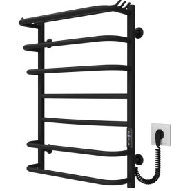 Электрический полотенцесушитель Deffi Юность П7 500х700 правое подключение JD03 черный C.YU.70.50.7.E.B.R.1