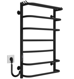 Електрична сушарка для рушників Deffi Юність П7 500х800 ліве підключення JD03 чорний C.YU.80.50.7.E.B.L.1