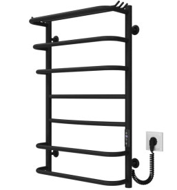Электрический полотенцесушитель Deffi Юность П7 500х800 правое подключение JD03 черный C.YU.80.50.7.E.B.R.1