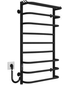 Електрична сушарка для рушників Deffi Юність П9 500х900 ліве підключення JD03 чорний C.YU.90.50.9.E.B.L.1