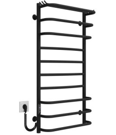 Електрична сушарка для рушників Deffi Юність П10 500х1000 ліве підключення JD03 чорний C.YU.100.50.10.E.B.L.1