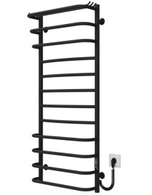 Електрична сушарка для рушників Deffi Юність П12 500х1200 праве підключення JD03 чорний C.YU.120.50.12.E.B.R.1