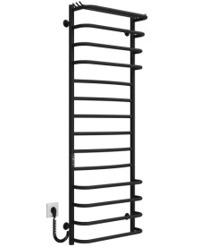 Электрический полотенцесушитель Deffi Юность П14 500х1400 левое подключение JD03 черный C.YU.140.50.14.E.B.L.1