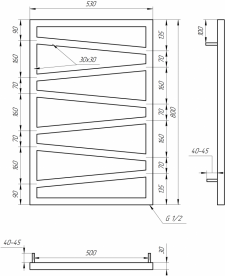 Электрический полотенцесушитель Genesis-Aqua Genesis 80х53 см нержавеющая сталь белый GA-70042