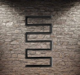 Электрический полотенцесушитель Genesis-Aqua Snake 100x53 см черный 9005