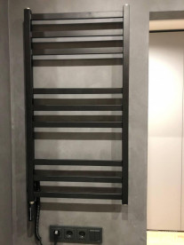 Электрический полотенцесушитель Genesis-Aqua Tristar 120x53 см черный GA-1106