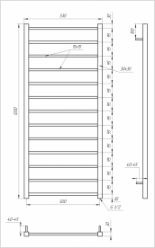 Електрична рушникосушка Genesis-Aqua Flat 120x53 см чорний GA-1206