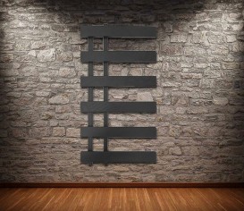 Электрический полотенцесушитель Genesis-Aqua Split 80x50 см черный GA-1604