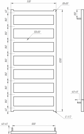 Електрична рушникосушка Genesis-Aqua Nova 120x53 см чорний GA-2306
