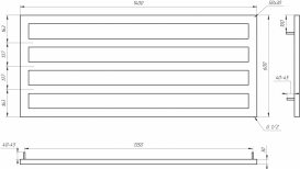 Электрический полотенцесушитель Genesis-Aqua Feneli 140x60 см черный GA-2704