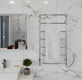 Електрична сушка для рушників Kroner Каскад дуга 700x500/6 ER (Сб1-С1-См1-Д3) праве підключення хром ДКД02ЕR