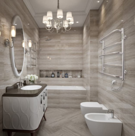 Електрична сушка для рушників Kroner Мікс 600x500/5 ER (С1-Т1-С1-Т1-С1) праве підключення хром  ДМ03ER