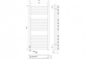 Електричний полотенцесушитель Laris Атлант Преміум П12 Е 500х1200 мм 73207416