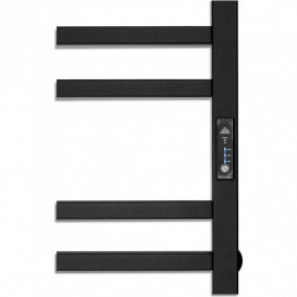 Электрический полотенцесушитель Laris Зебра Имидж ЧКЧ12 350х900 Э подключение справа R3 черный 73207655