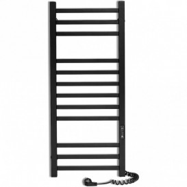 Электрический полотенцесушитель Laris Зебра Имидж ЧКЧ12 350х900 Э подключение справа R3 черный 73207655