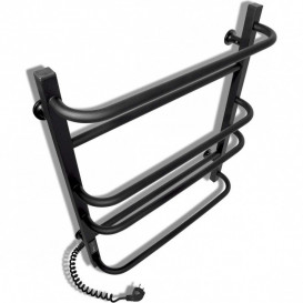 Электрический полотенцесушитель Laris Зебра Комфорт ЧКЧ6 500x600 Э подключение слева R3 черный 73207640