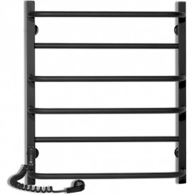 Электрический полотенцесушитель Laris Зебра Комфорт ЧКЧ6 500x600 Э подключение слева R3 черный 73207640