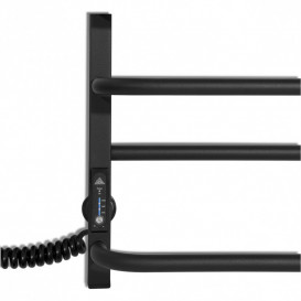 Электрический полотенцесушитель Laris Зебра Комфорт ЧКЧ10 500x900 Э подключение слева R3 черный 73207638