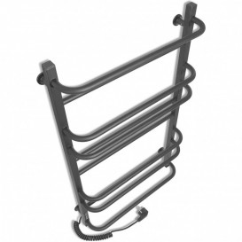 Электрический полотенцесушитель Laris Зебра Комфорт ЧКЧ10 500x900 Э подключение слева R3 черный 73207638