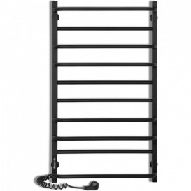 Электрический полотенцесушитель Laris Зебра Комфорт ЧКЧ10 500x900 Э подключение слева R3 черный 73207638