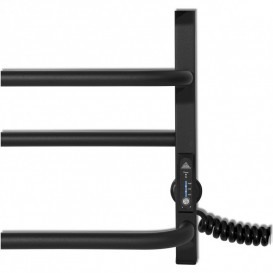 Електрична сушка для рушників Laris Зебра Комфорт ЧКЧ10 500x900 Е підключення праворуч R3 чорний 73207639