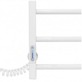 Електричний полотенцесушитель Laris ЗЕБРА АЛЬФА ЧК10 500х900 Е (підключення зліва) білий 77700065