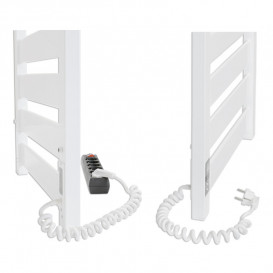 Электрический полотенцесушитель Laris ЗЕБРА ГЕФЕСТ ПРЕМИУМ ЧК10 500Х1200 Э (подключение слева) белый 75201079