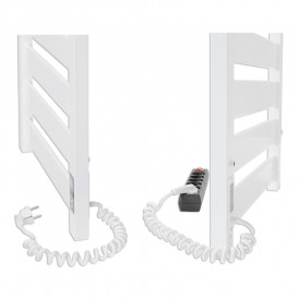 Электрический полотенцесушитель Laris ЗЕБРА ГЕФЕСТ ПРЕМИУМ ЧК10 500Х1200 Э (подключение справа) белый 75201080