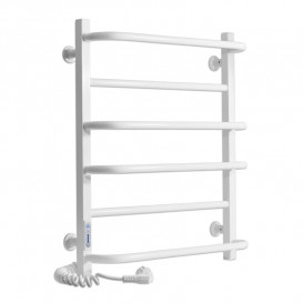 Електричний полотенцесушитель Laris ЗЕБРА КОМФОРТ ЧК6 500х600 Е (підключення зліва) білий 77700092