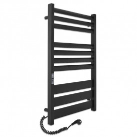 Електричний полотенцесушитель Laris ЗЕБРА ЛАВИНА ЧКЧ10 500х900 Е (підключення зліва) чорний 75201091