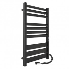 Електричний полотенцесушитель Laris ЗЕБРА ЛАВИНА ЧКЧ10 500х900 Е (підключення праворуч) чорний 75201092