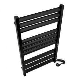 Електричний полотенцесушитель Laris ЗЕБРА ЛАВИНА ЧКЧ10 500х900 Е (підключення праворуч) чорний 75201092