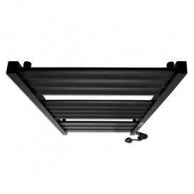 Електричний полотенцесушитель Laris ЗЕБРА ЛАВИНА ЧКЧ10 500х900 Е (підключення праворуч) чорний 75201092