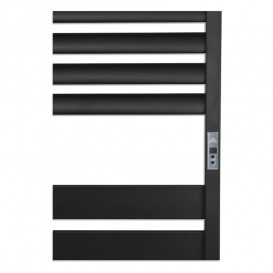 Електричний полотенцесушитель Laris ЗЕБРА ЛАВИНА ЧКЧ10 500х900 Е (підключення праворуч) чорний 75201092