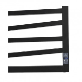 Электрический полотенцесушитель Laris ЗЕБРА МИРАЖ ЧКЧ11 500Х1200 Э (подключение слева) черный 71207714