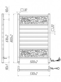 Электрический полотенцесушитель Mario Анталия 800x530 4820111354535