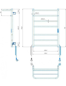 Електрична рушникосушка Mario Home-І 770х530/240 TR К з полицею хром 4820258984657