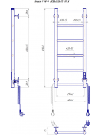 Электрический полотенцесушитель Mario Классик F HP -I 800x330 TR K таймер-регулятор хром 4820111357116