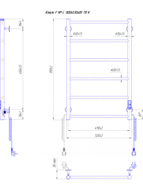 Электрический полотенцесушитель Mario Классик F HP-I 800x530 TR K белый глянец 4820111357642