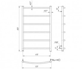 Электрический полотенцесушитель Mario Классик HP-I 800x530 4820111353699