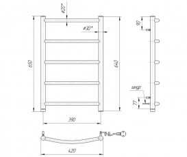 Электрический полотенцесушитель Mario Классик НР-I 650х430 мм 4820111353903