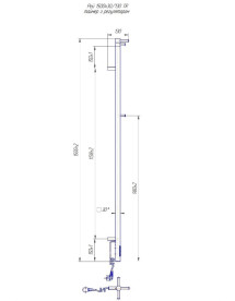 Електрична рушникосушарка Mario Рей Кубо-І 1500x30/130 TR чорний мат 4820258982950