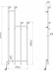 Електричний полотенцесушитель Mario Ray Family-I 1500x510 4820111354559