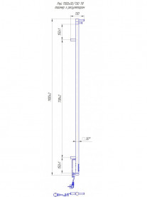 Электрический полотенцесушитель MARIO Рей Кубо-І 1100x30/130 TR К полированная сталь 4820111356799