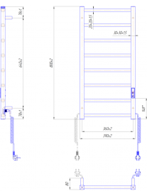 Електрична рушникосушарка Mario Токіо-I 800x400/80 TR К чорний мат 4820258980741