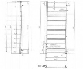 Электрический полотенцесушитель Mario Токио-І TR 1200х500/80 левое подключение 4820111356348